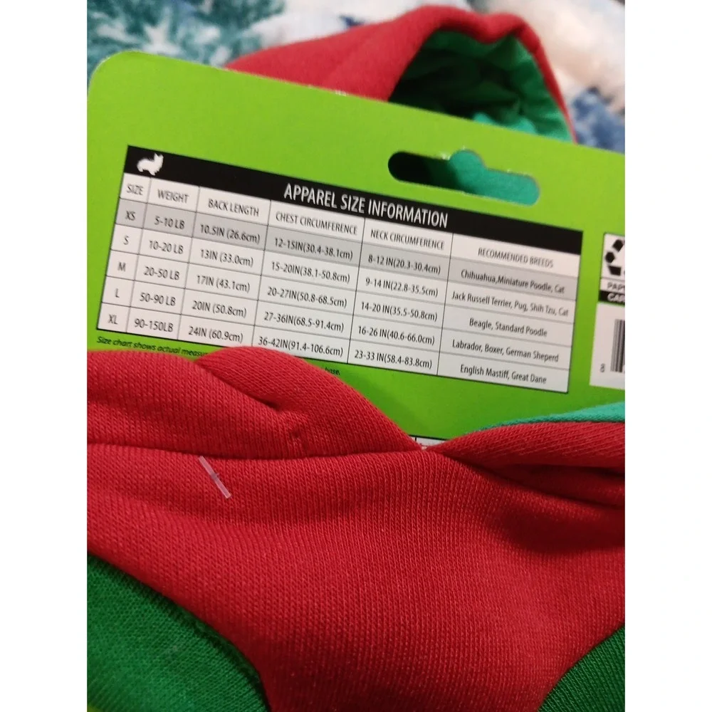 Dr. Seuss NWT Sz XS The Lil Grinch Christmas Holiday Pet Hooded PJs Dogs Red